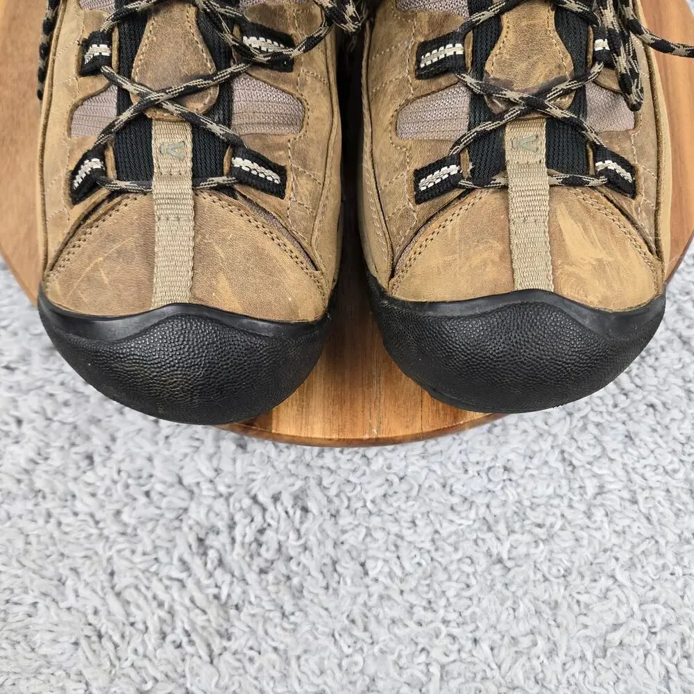 Keen Mens 13 Targhee 2 Mid Waterproof Brown Black Performance Trail Hiking Boots